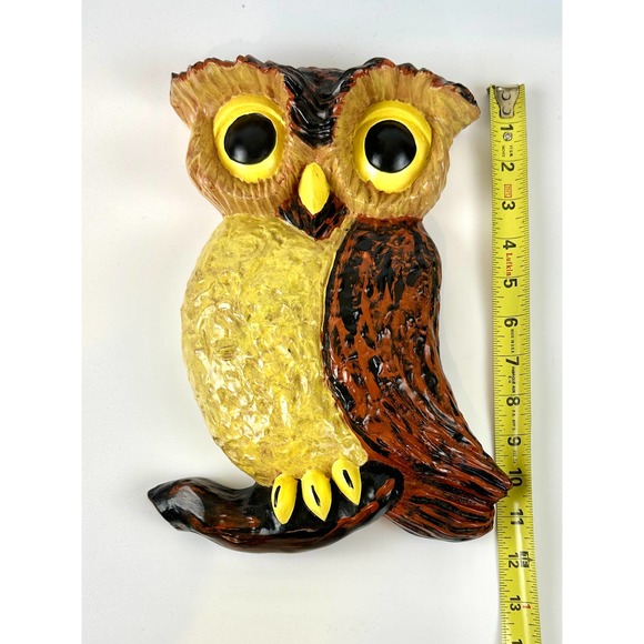 Arnel's Vintage Owl Ceramic Wall Hanging Plaque 12" - Picture 4 of 6